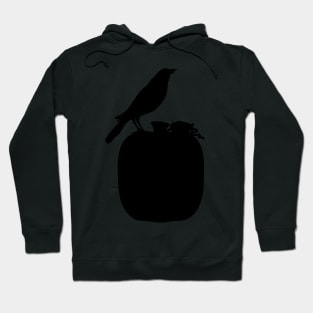 Crow on Pumpkin Fall Silhouette | Autumn Stickers by Cherie(c)2021 Hoodie